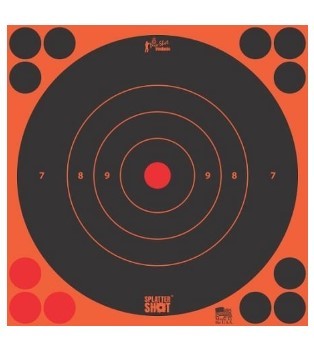 PROSHOT SPLATTER SHOT 8IN ORANGE BULLSEYE TARGET - 30 QTY. PACK 8B-ORNG-30PK - Taurus Savings